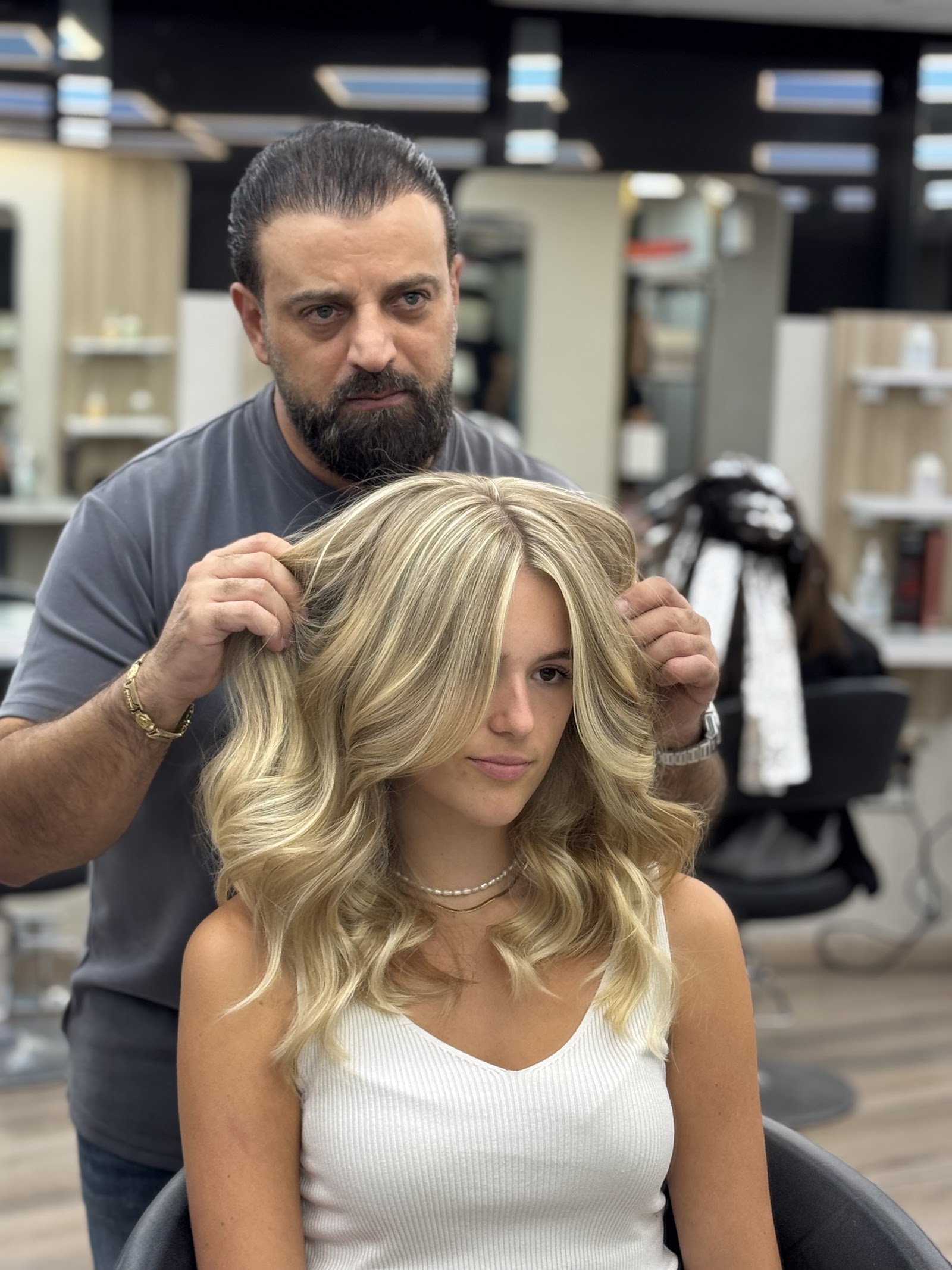 Hair styling consultation at Otana