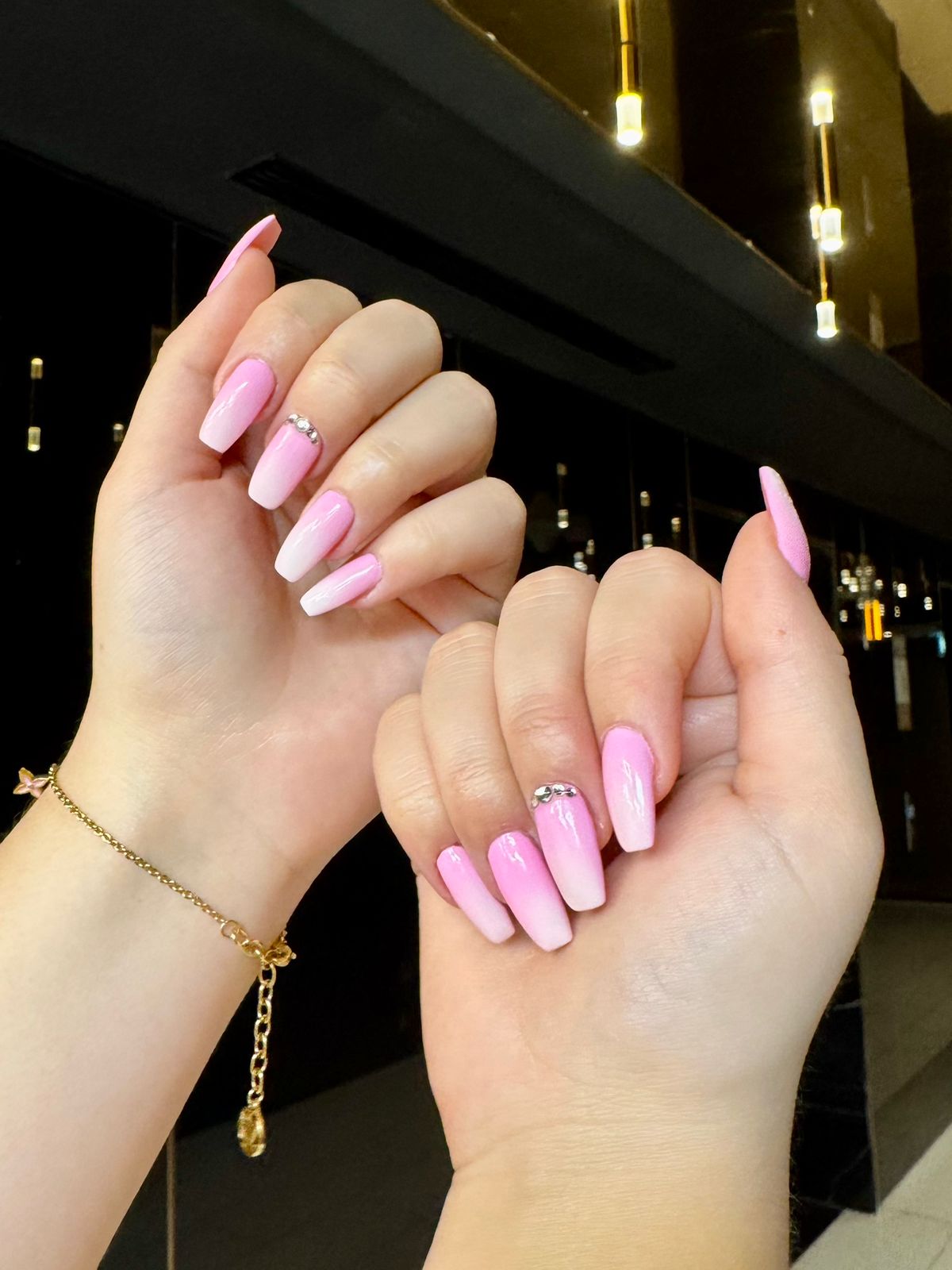 Pink manicure