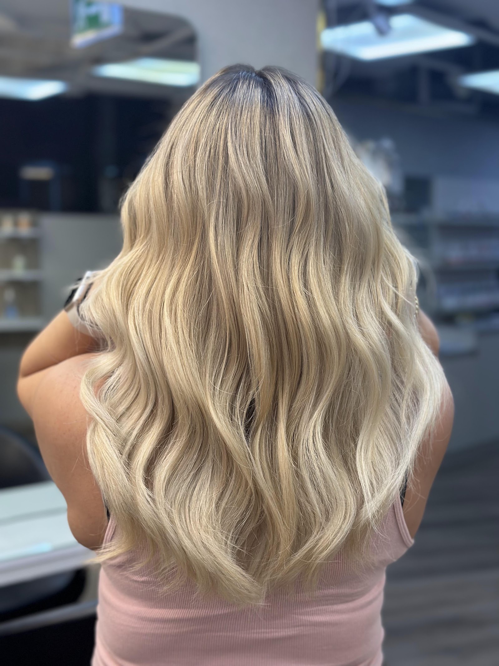 Blonde hair transformation at Otana Beauty By Naji